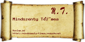 Mindszenty Tímea névjegykártya